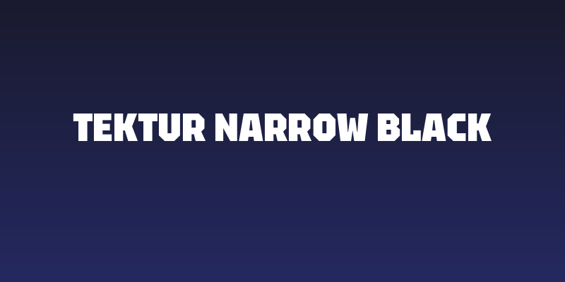 Tektur Narrow Black Social Header