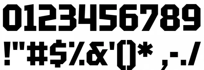 Tektur Narrow Bold Font OTHER CHARS