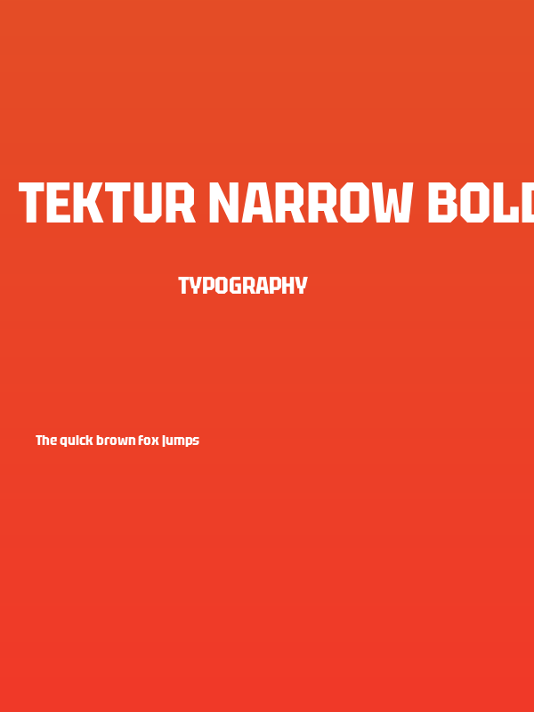 Tektur Narrow Bold Poster