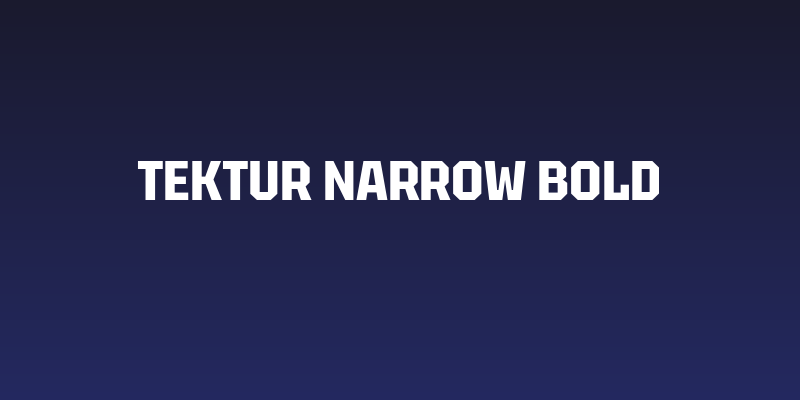 Tektur Narrow Bold Social Header
