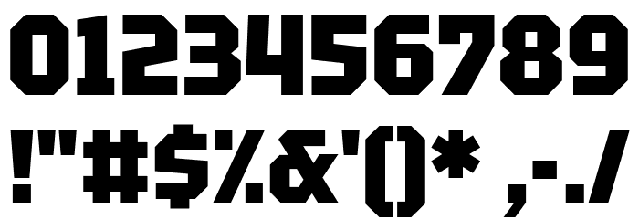 Tektur Narrow ExtraBold Font OTHER CHARS
