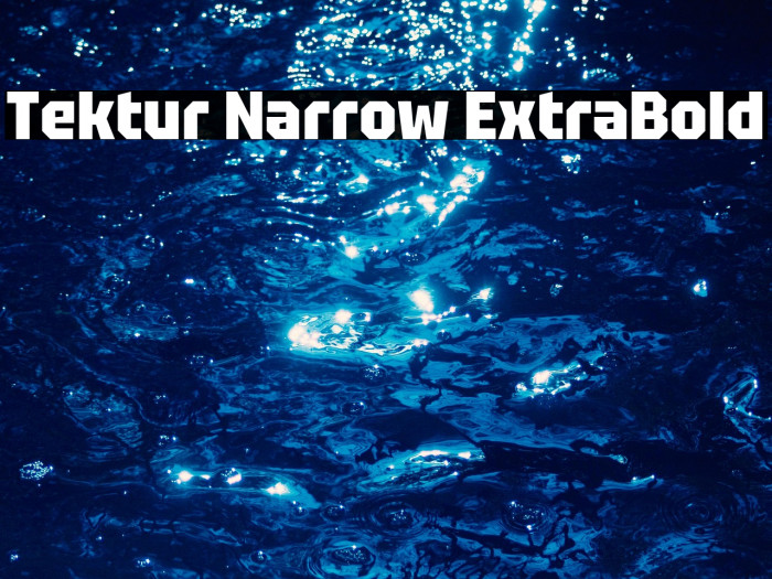 Tektur Narrow ExtraBold Example 1