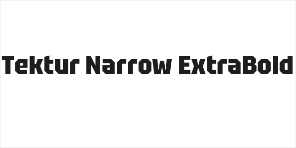 Tektur Narrow ExtraBold Logo