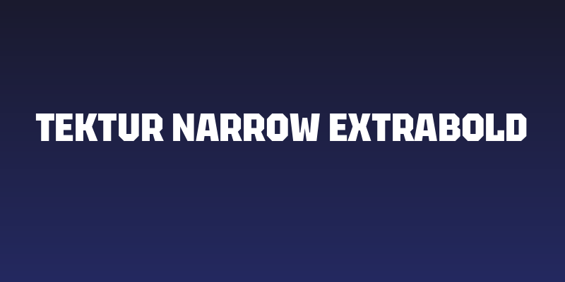 Tektur Narrow ExtraBold Social Header
