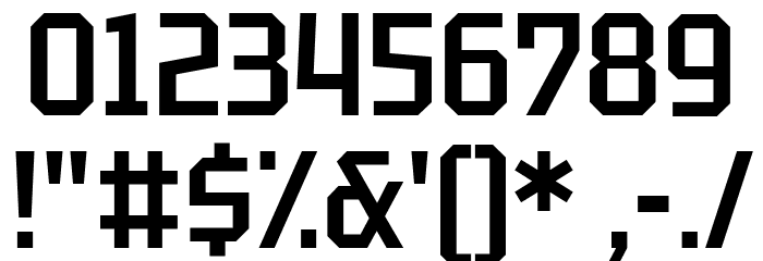 Tektur Narrow Medium Font OTHER CHARS