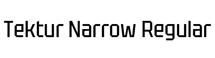 Tektur Narrow Regular  font caratteri gratis