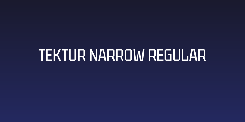 Tektur Narrow Regular Social Header