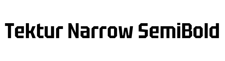 Tektur Narrow SemiBold  Descarca Fonturi Gratis
