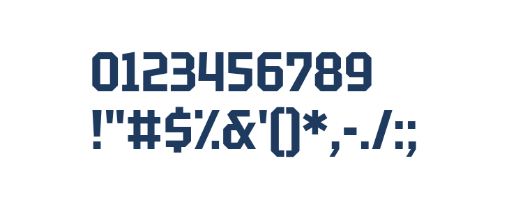 Tektur Narrow SemiBold Other Characters