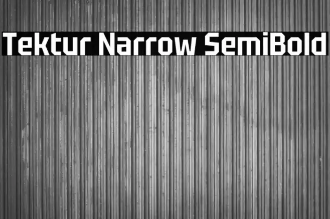 Tektur Narrow SemiBold Font examples