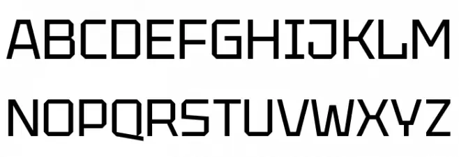 Tektur Regular フォント 大文字