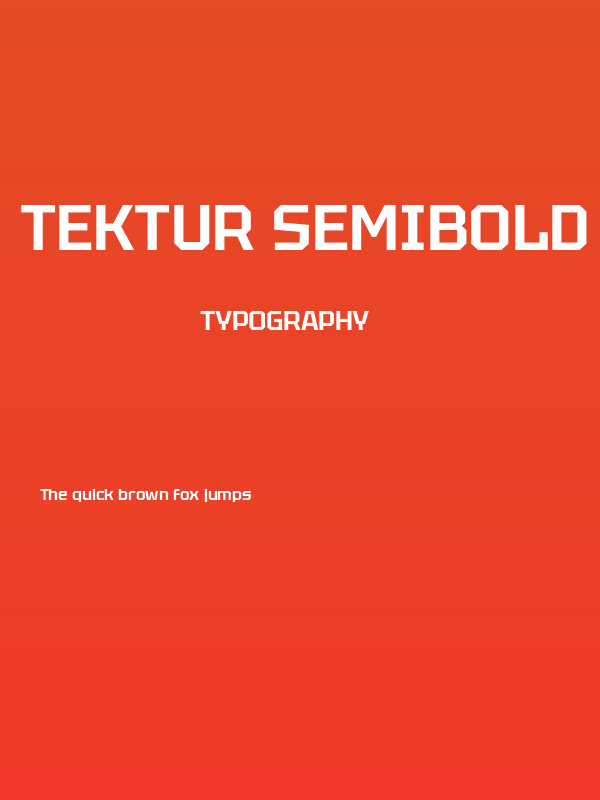 Tektur SemiBold Poster