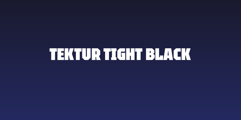 Tektur Tight Black Social Header