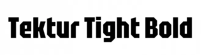 Tektur Tight Bold  Frei Schriftart Herunterladen