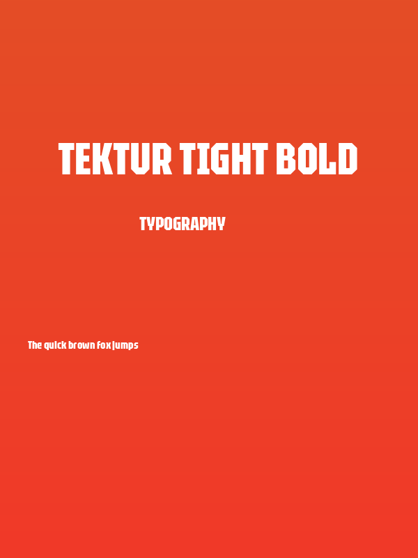 Tektur Tight Bold Poster