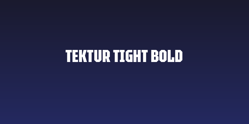 Tektur Tight Bold Social Header