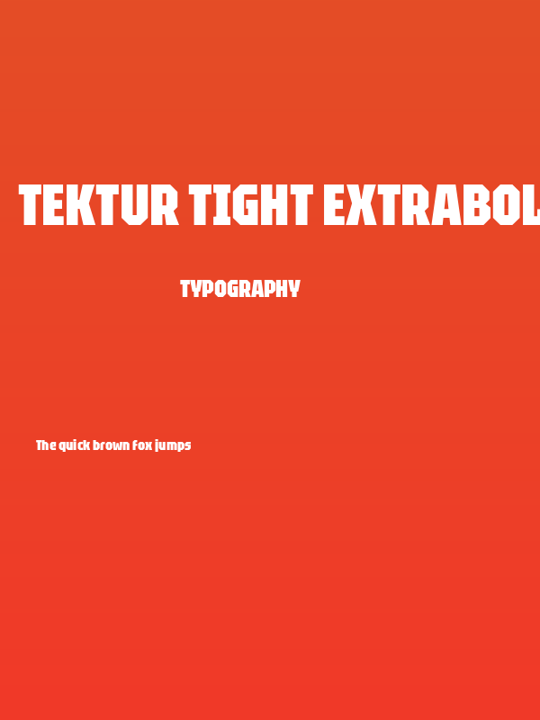 Tektur Tight ExtraBold Poster