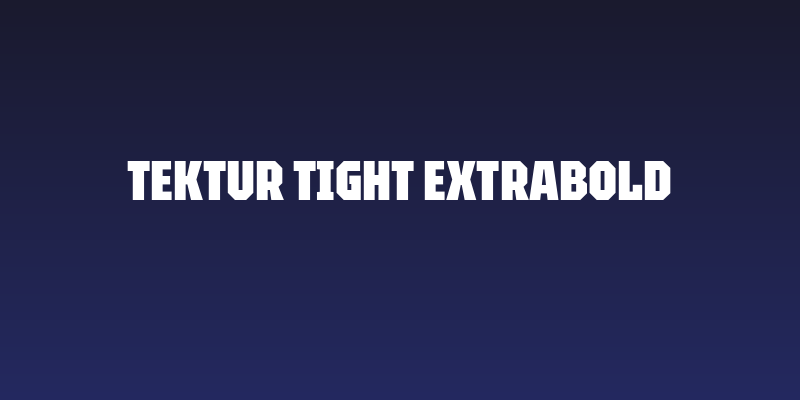 Tektur Tight ExtraBold Social Header