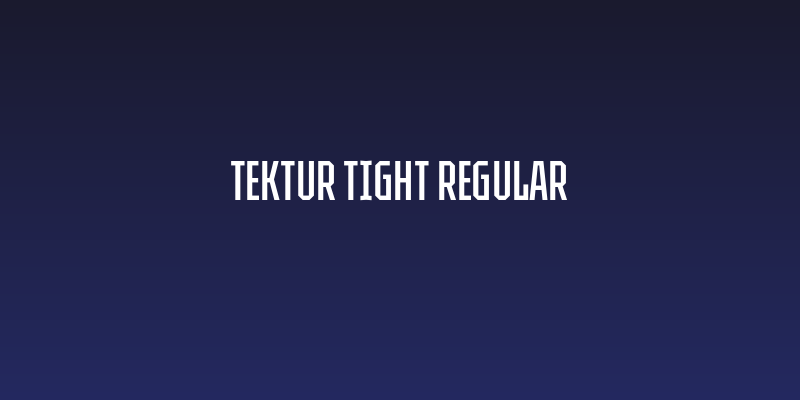 Tektur Tight Regular Social Header