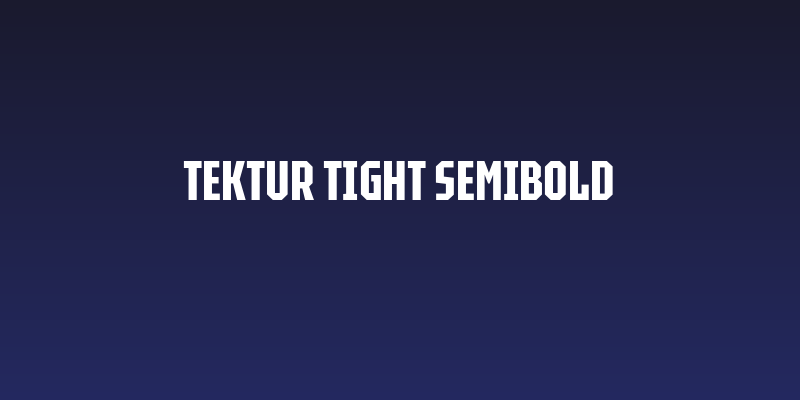 Tektur Tight SemiBold Social Header
