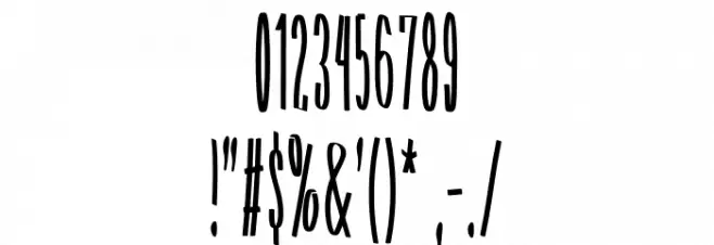 Tele Brush Clean Font OTHER CHARS