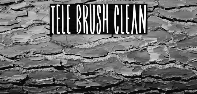 Tele Brush Clean Font examples