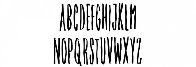 Tele Brush Rough Schriftart Groß