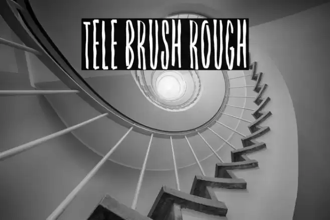 Tele Brush Rough Font examples