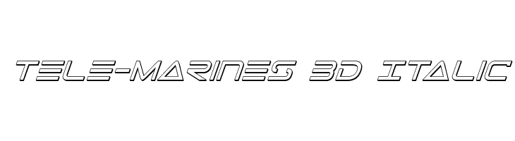 Tele-Marines 3D Italic  Frei Schriftart Herunterladen