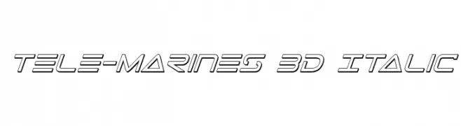 Tele-Marines 3D Italic  baixar fontes gratis