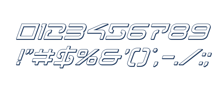 Tele-Marines 3D Italic Other Characters