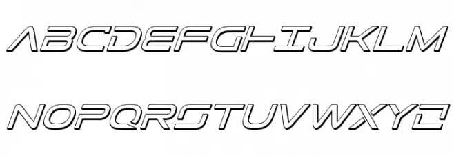Tele-Marines 3D Italic फ़ॉन्ट अपरकेस