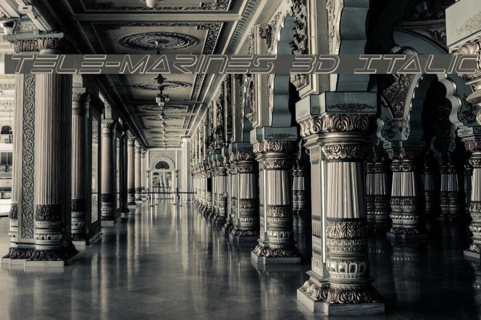 Tele-Marines 3D Italic Example 2