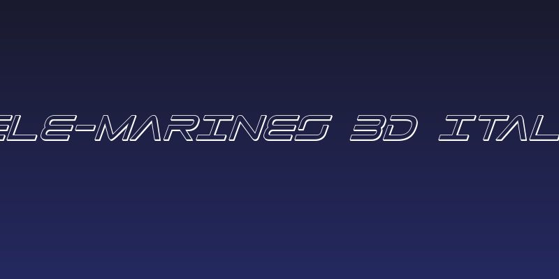 Tele-Marines 3D Italic Social Header