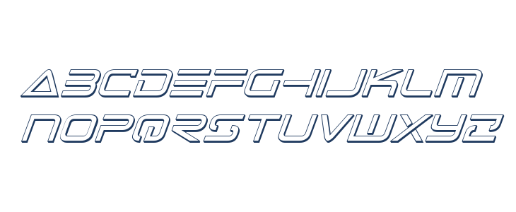 Tele-Marines 3D Italic Lowercase