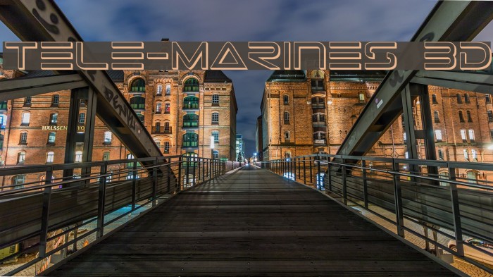 Tele-Marines 3D Font examples