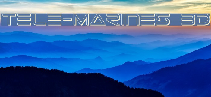 Tele-Marines 3D Font examples