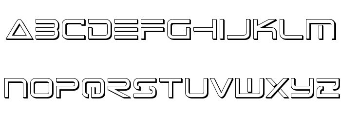 Tele-Marines 3D Font LOWERCASE