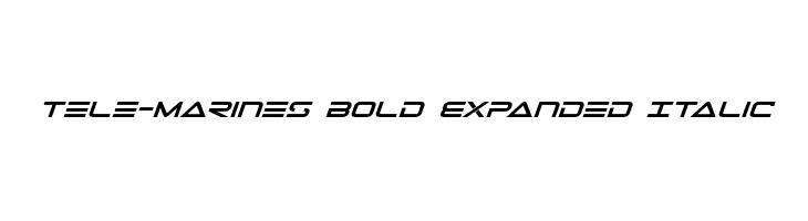 Tele-Marines Bold Expanded Italic Font