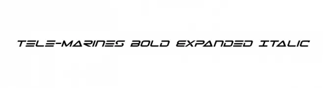 Tele-Marines Bold Expanded Italic  Frei Schriftart Herunterladen