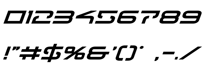 Tele-Marines Bold Expanded Italic Font OTHER CHARS