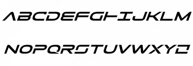 Tele-Marines Bold Expanded Italic خط أحرف كبيرة