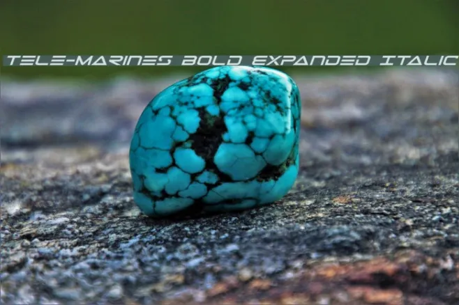 Tele-Marines Bold Expanded Italic Example 2