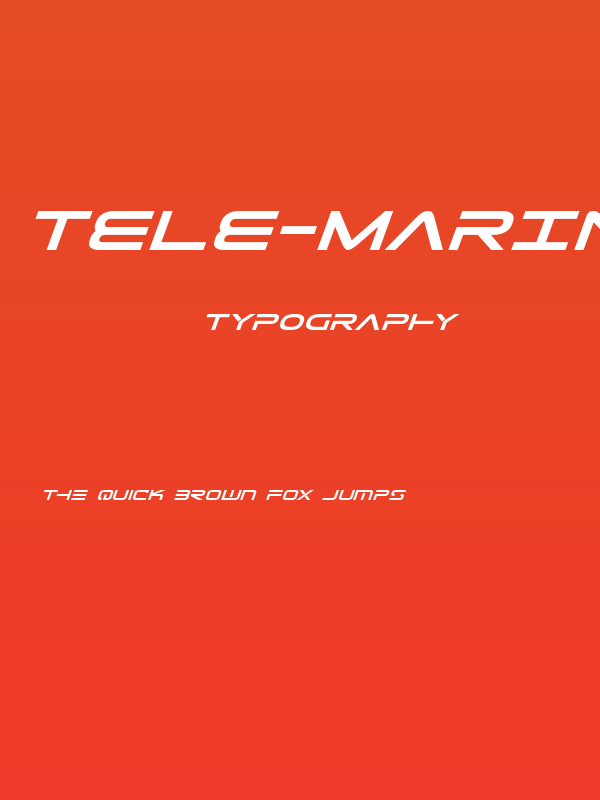 Tele-Marines Bold Expanded Italic Poster
