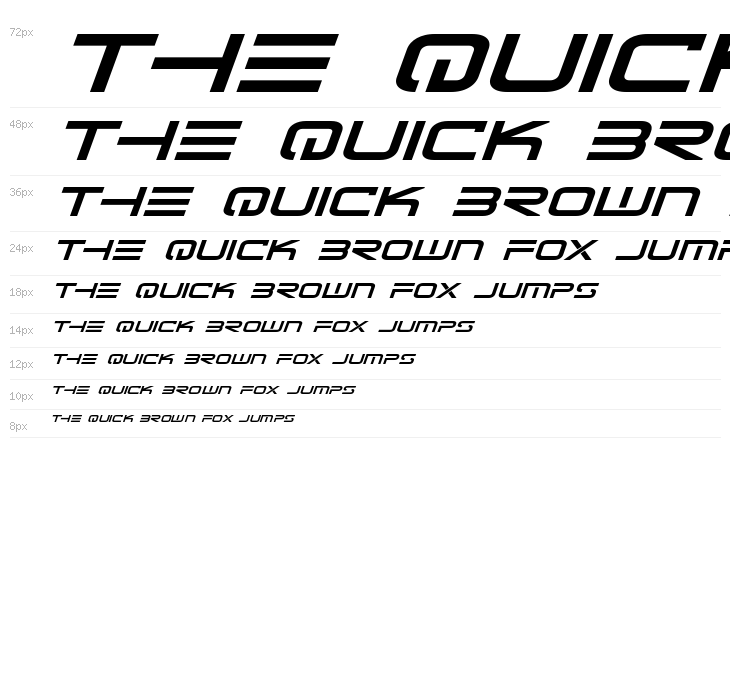 Tele-Marines Bold Expanded Italic Waterfall