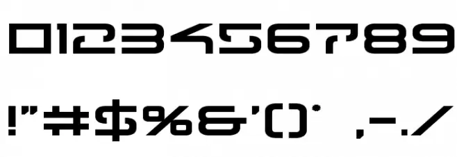 Tele-Marines Bold Expanded Font OTHER CHARS