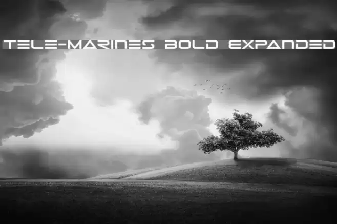 Tele-Marines Bold Expanded Font examples