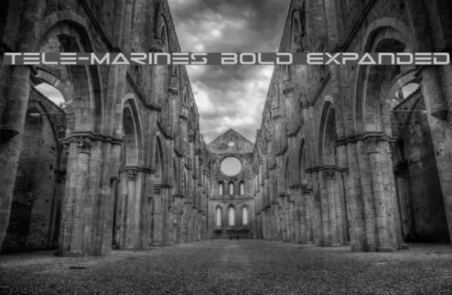 Tele-Marines Bold Expanded Font examples