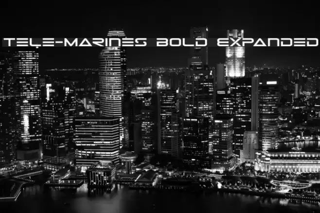 Tele-Marines Bold Expanded Font examples