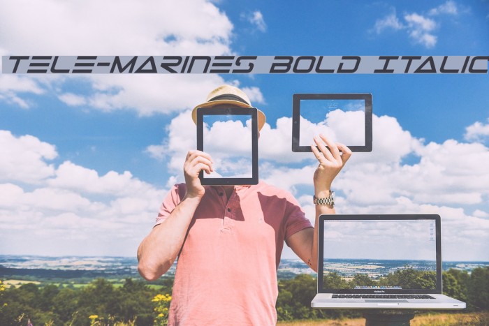 Tele-Marines Bold Italic Font examples